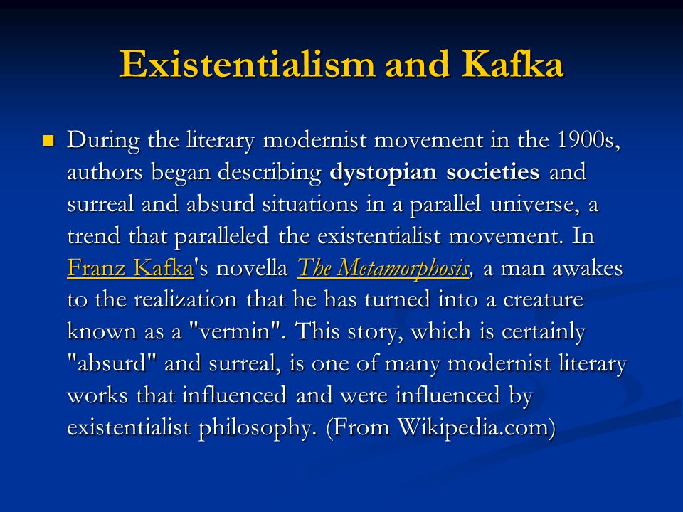 Existentialism and Kafka