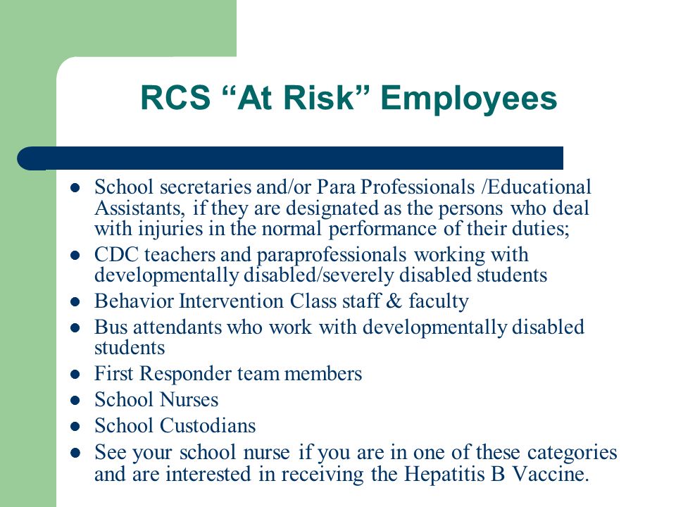 RCS At Risk Employees