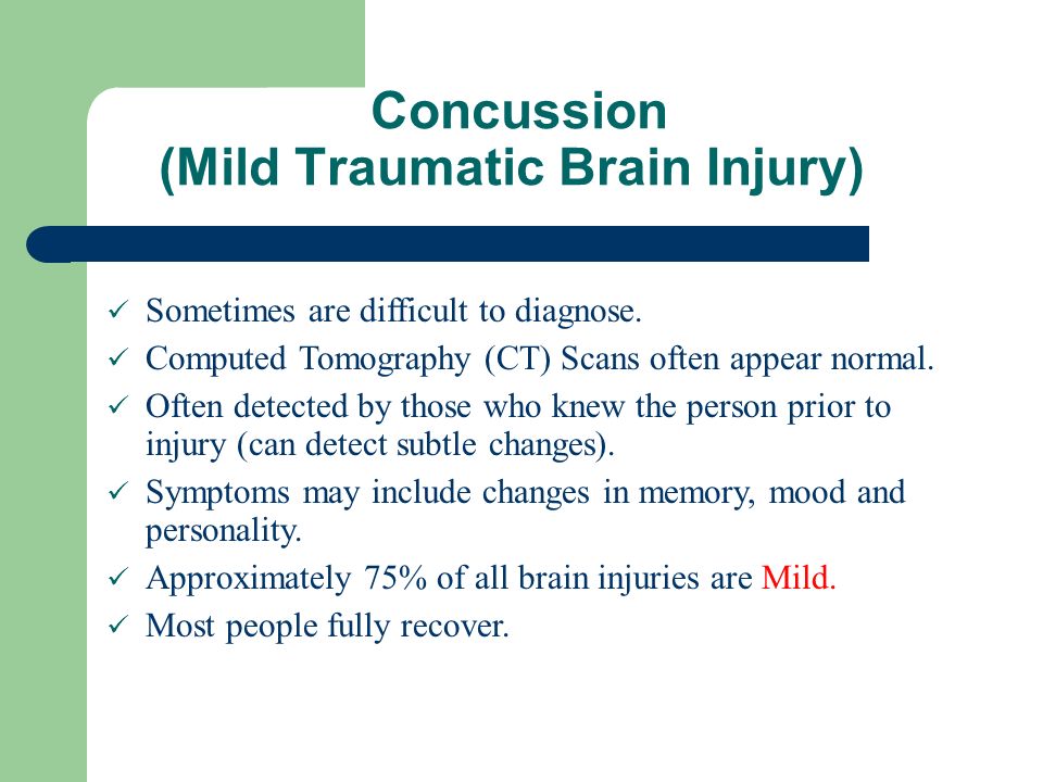 Concussion (Mild Traumatic Brain Injury)