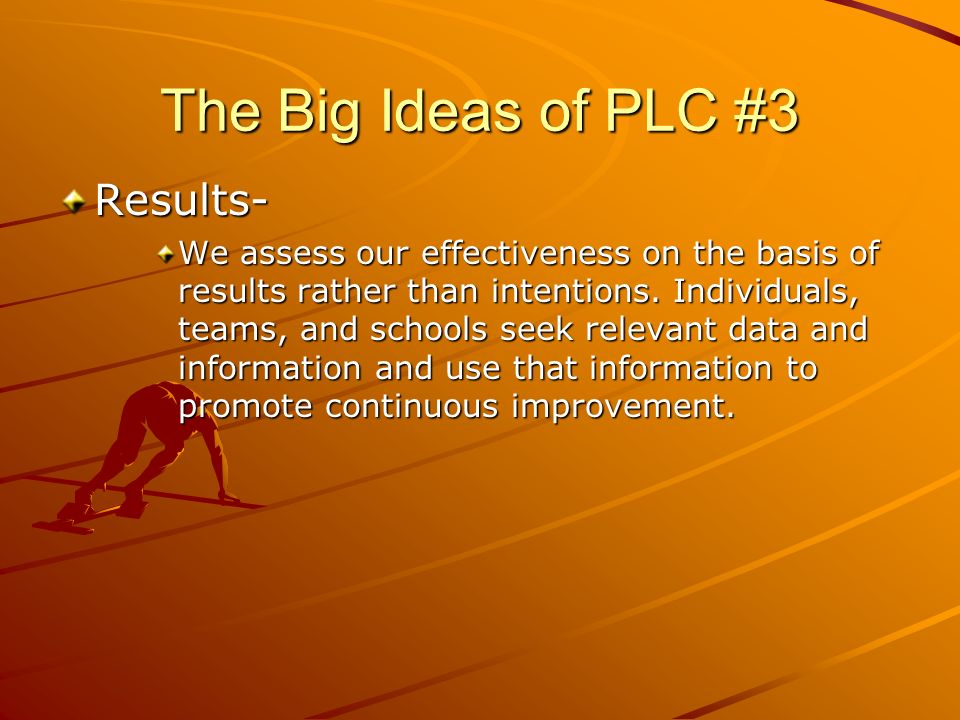 The Big Ideas of PLC #3 Results-