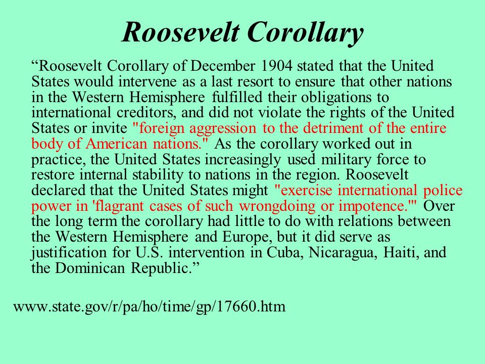Roosevelt Corollary