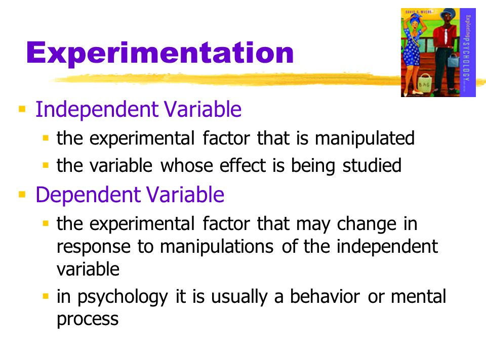Experimentation Independent Variable Dependent Variable