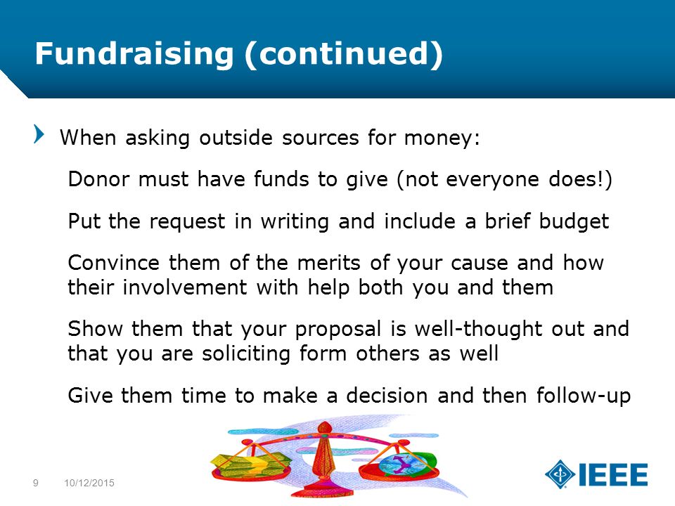 Fundraising (continued)