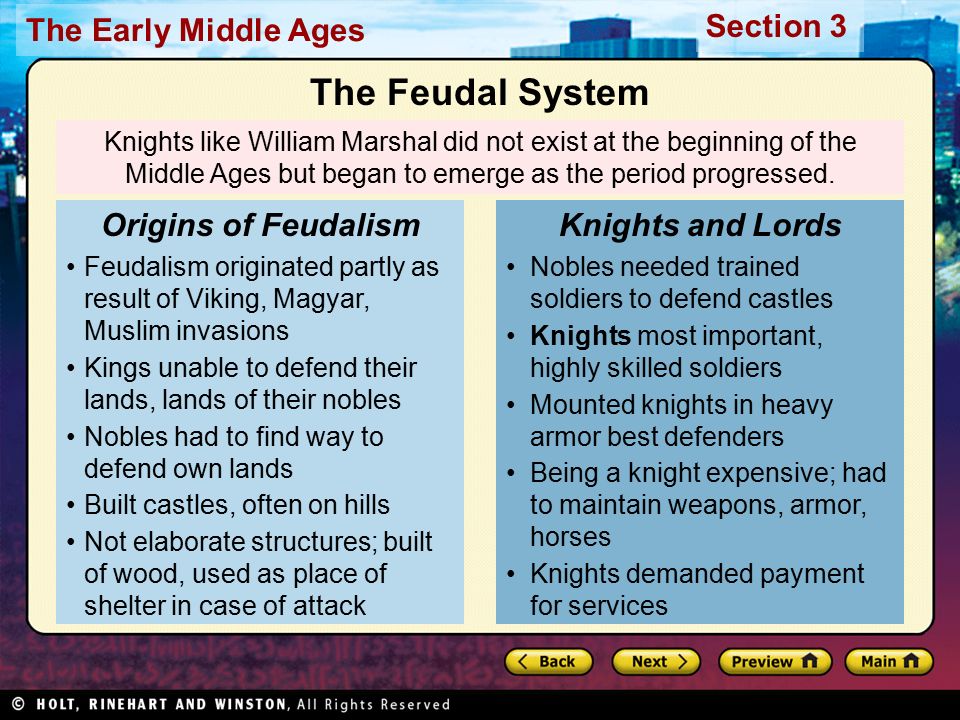 The Feudal System Origins of Feudalism Knights and Lords