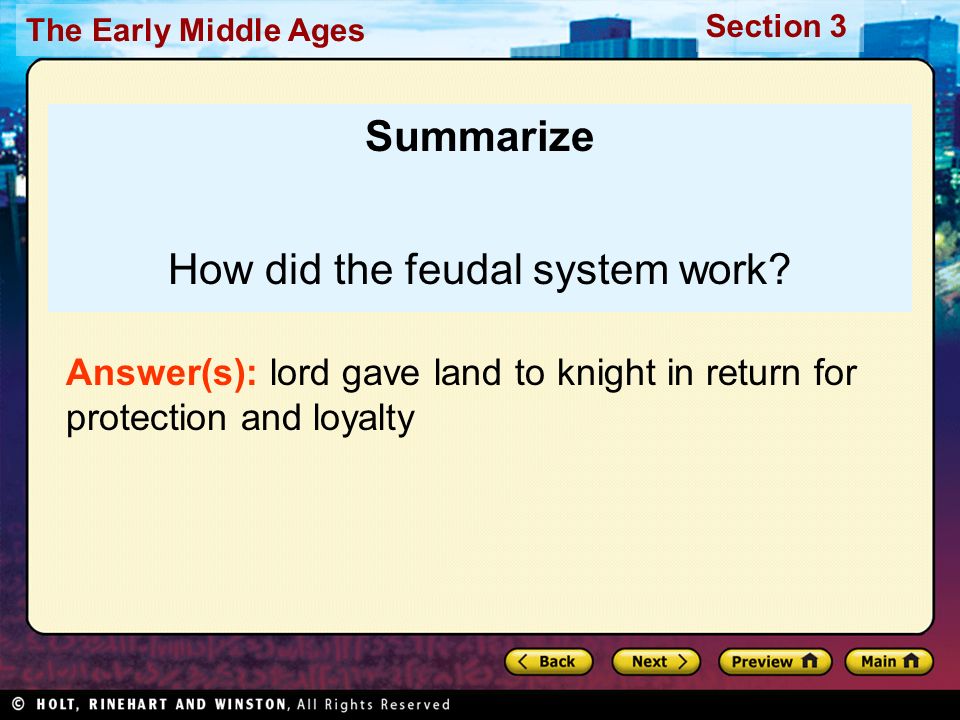 How did the feudal system work