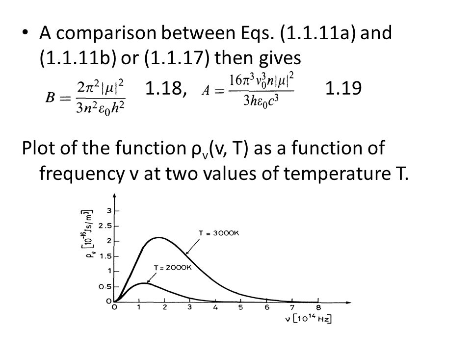 A comparison between Eqs. ( a) and ( b) or (1. 1