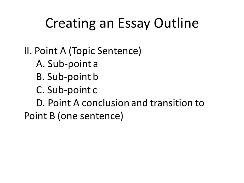Creating an Essay Outline