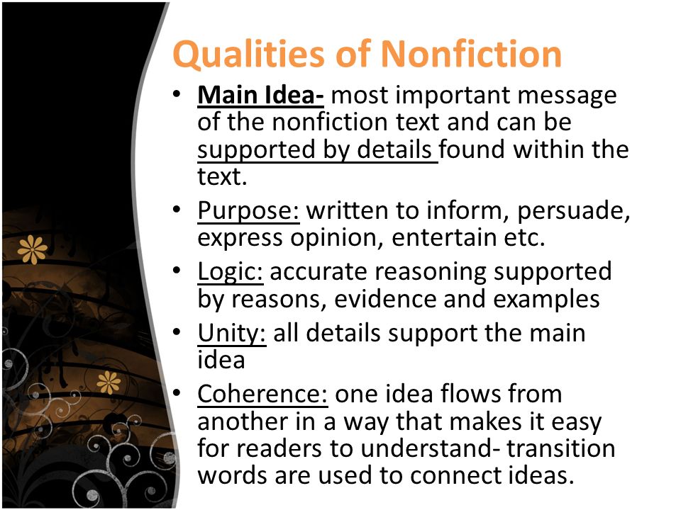 Qualities of Nonfiction