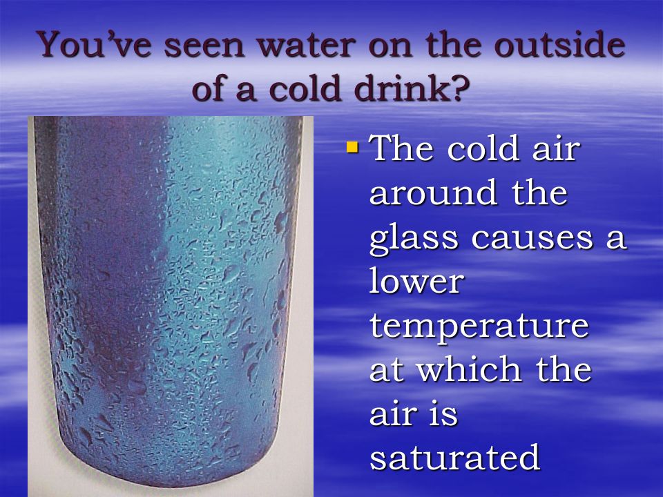 You’ve seen water on the outside of a cold drink