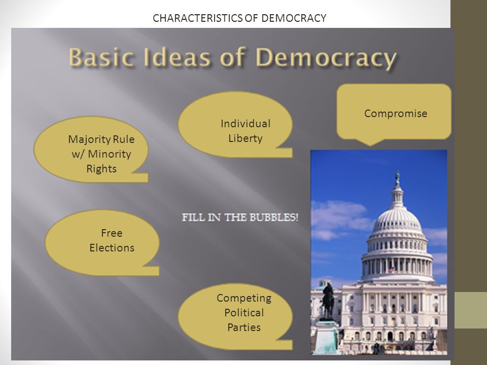 CHARACTERISTICS OF DEMOCRACY