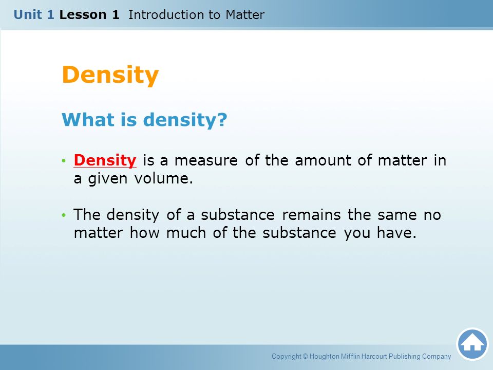 Density What is density