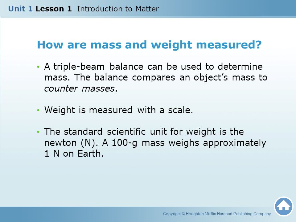 How are mass and weight measured
