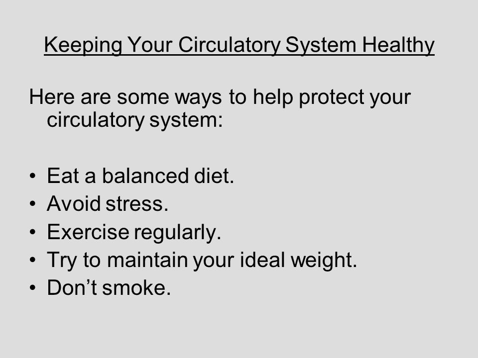 Keeping Your Circulatory System Healthy