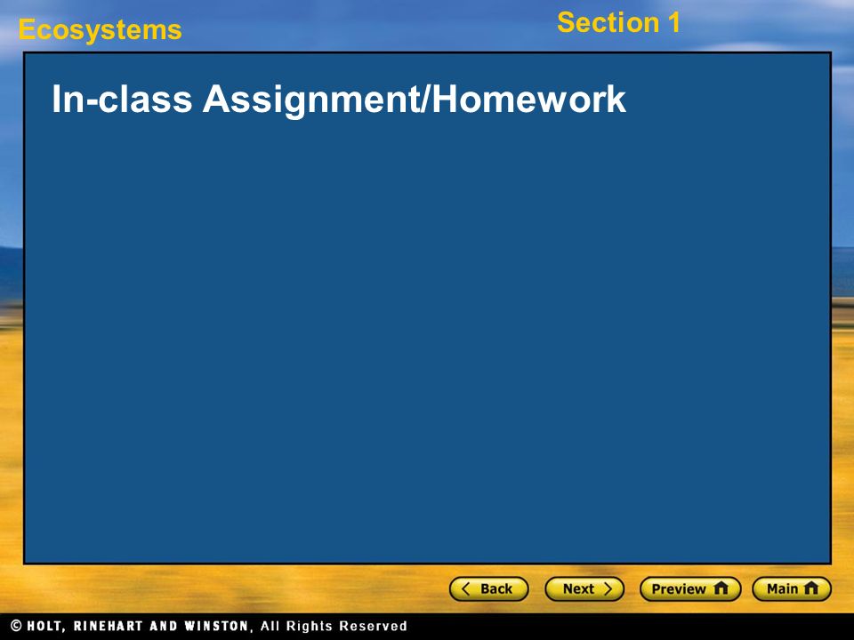 In-class Assignment/Homework