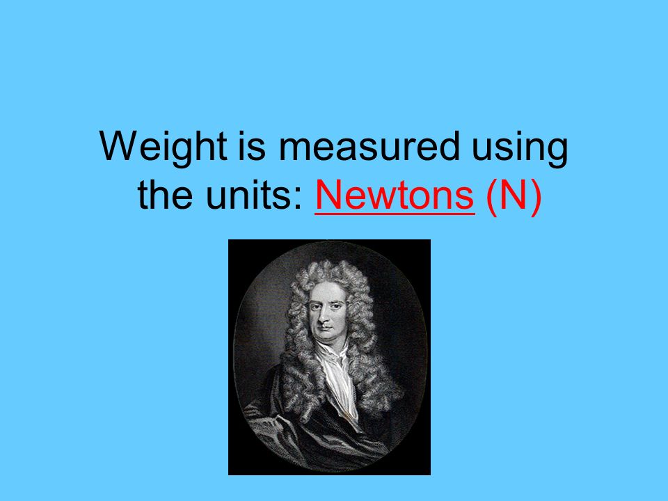 Weight is measured using