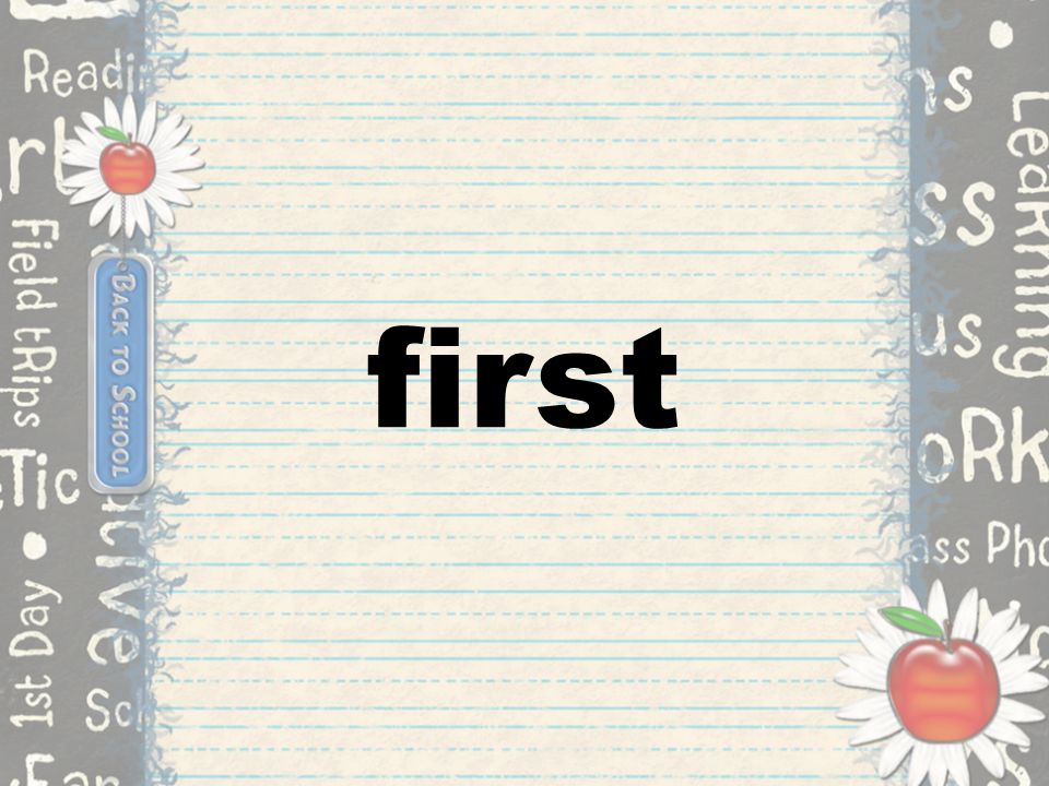 first