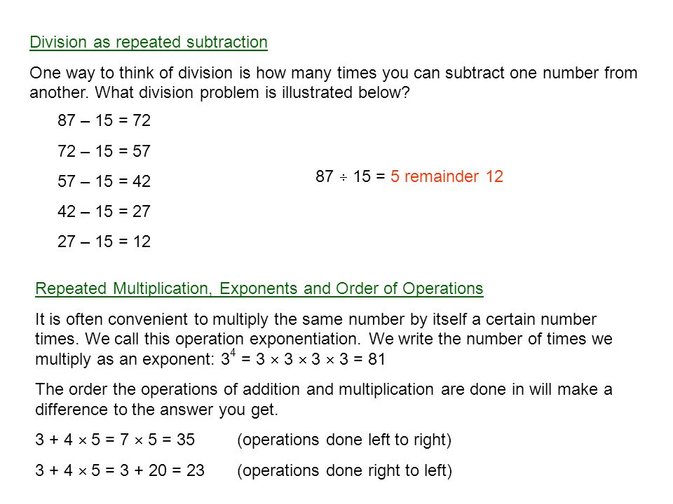 Division as repeated subtraction