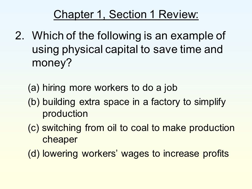 Chapter 1, Section 1 Review: