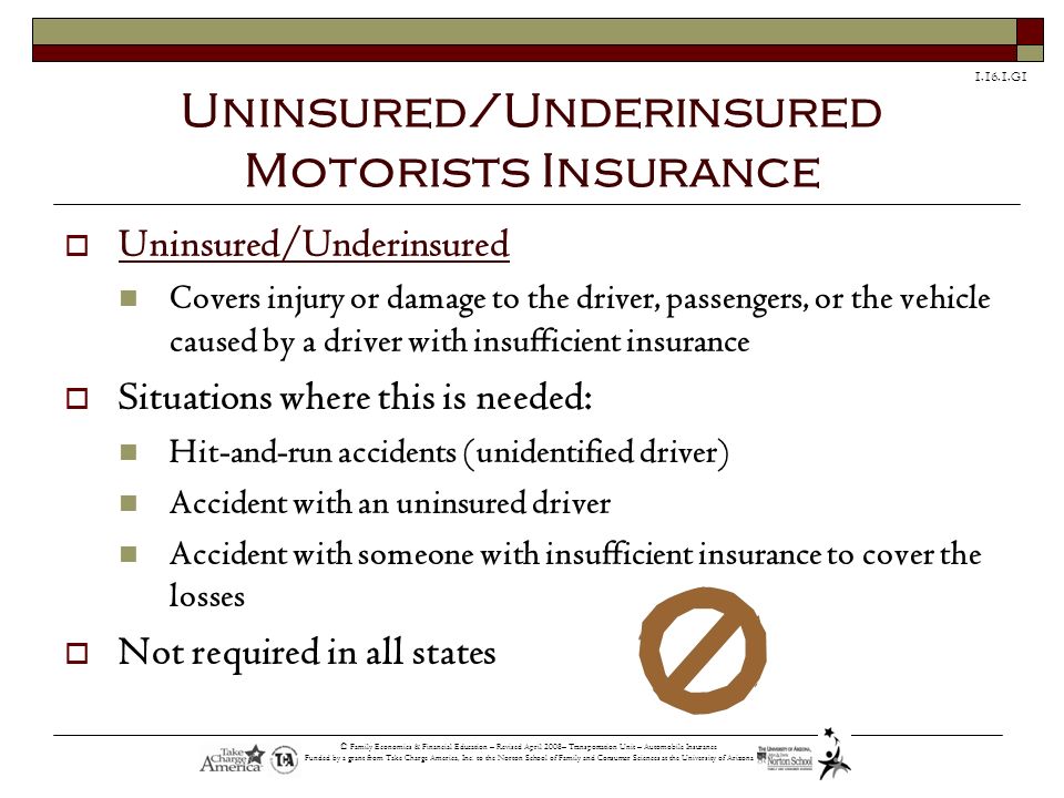 Uninsured/Underinsured Motorists Insurance