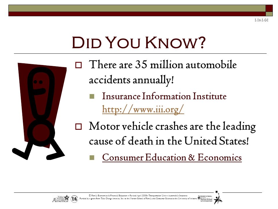 Did You Know There are 35 million automobile accidents annually!
