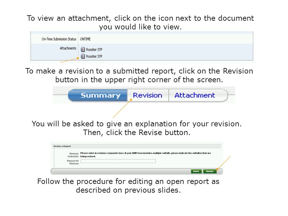 To view an attachment, click on the icon next to the document you would like to view.