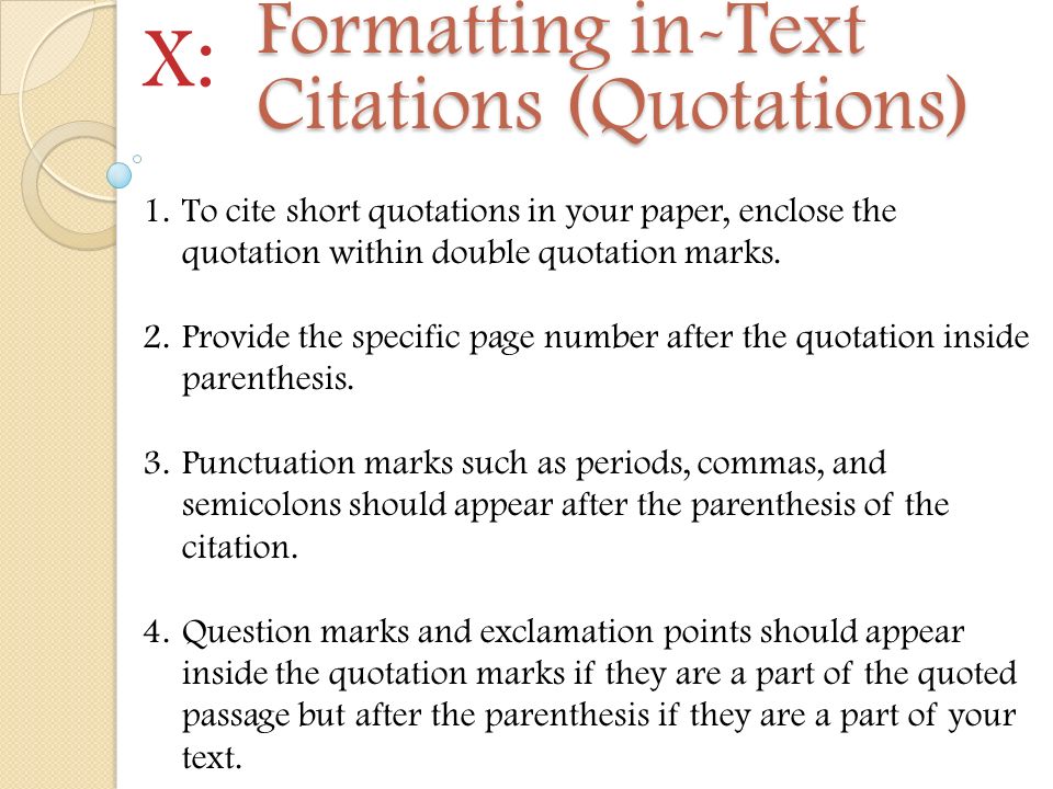 Formatting in-Text Citations (Quotations)