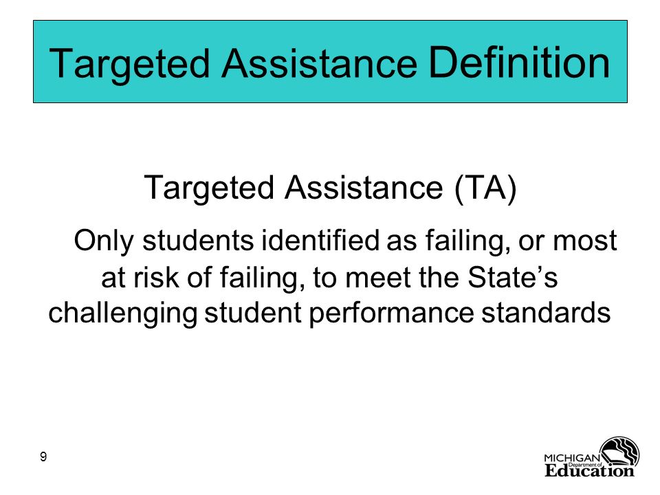 Targeted Assistance Definition