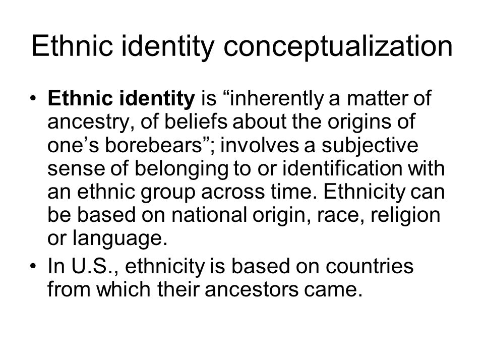 Ethnic identity conceptualization
