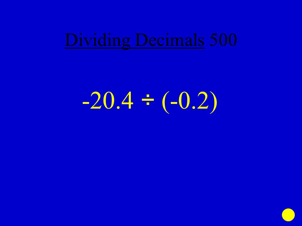 Dividing Decimals ÷ (-0.2)