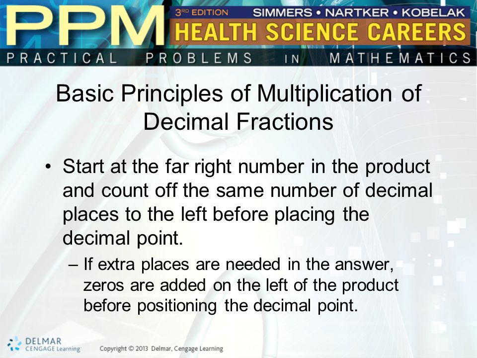 Basic Principles of Multiplication of Decimal Fractions