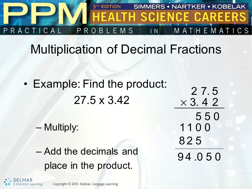 Multiplication of Decimal Fractions
