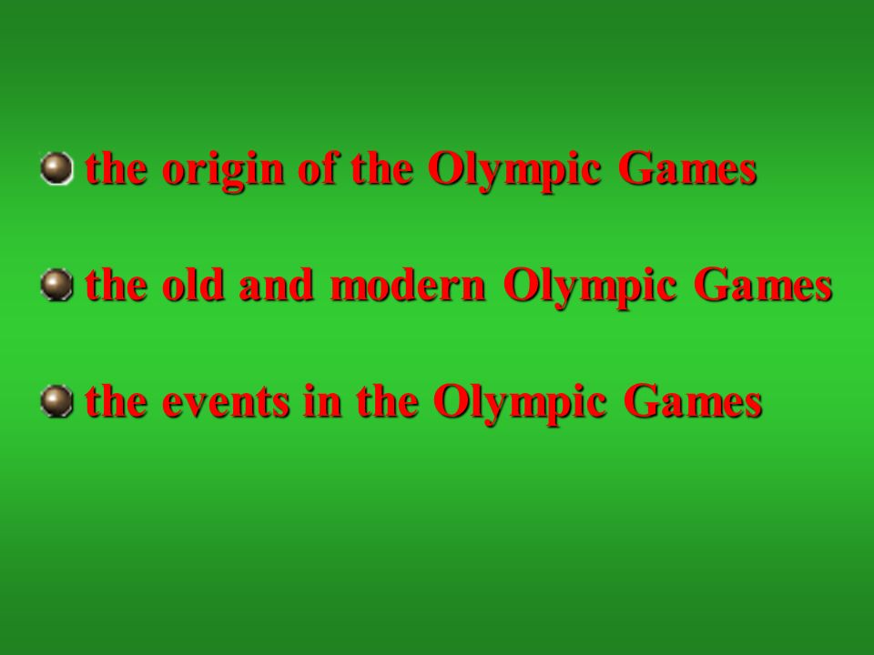the origin of the Olympic Games