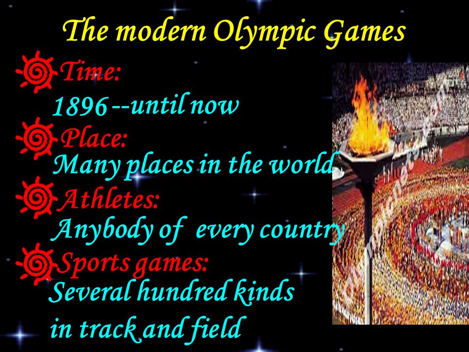 The modern Olympic Games