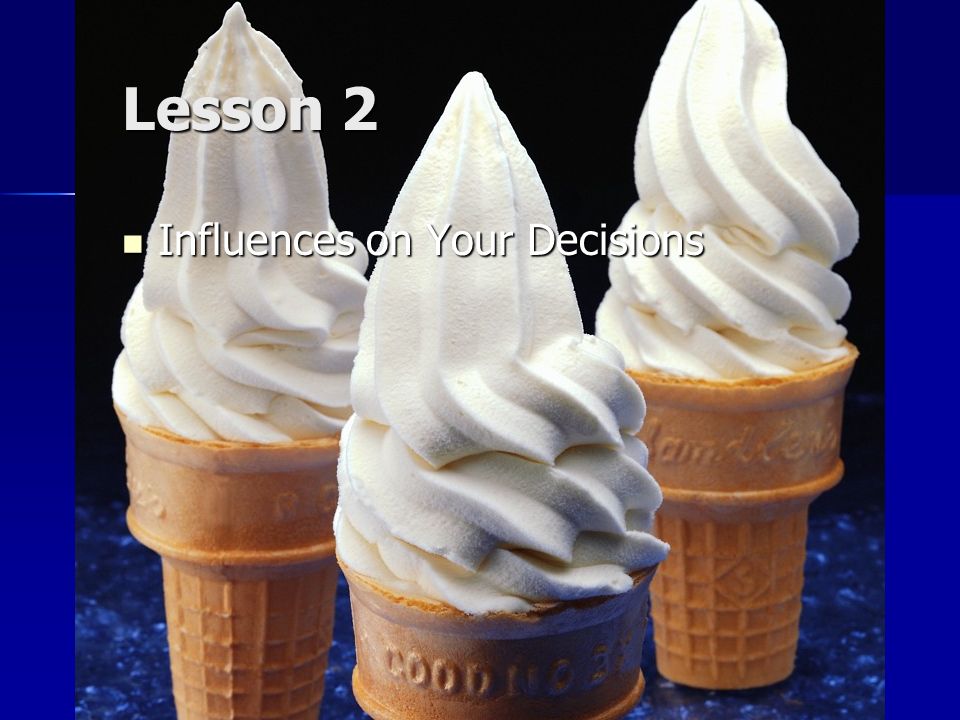 Lesson 2 Influences on Your Decisions