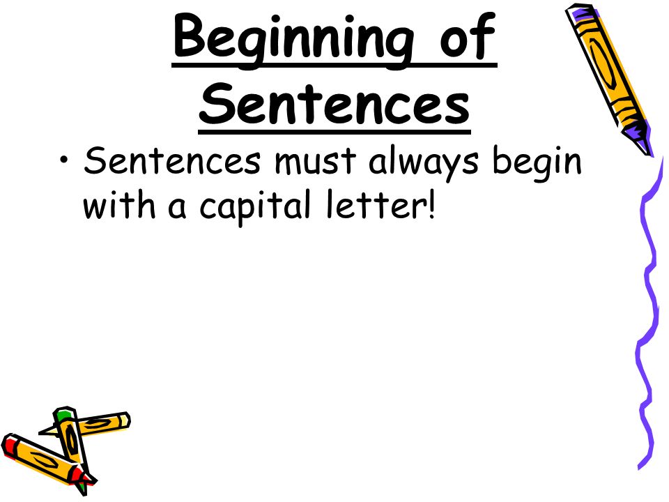 Beginning of Sentences