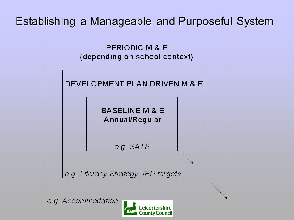 Establishing a Manageable and Purposeful System