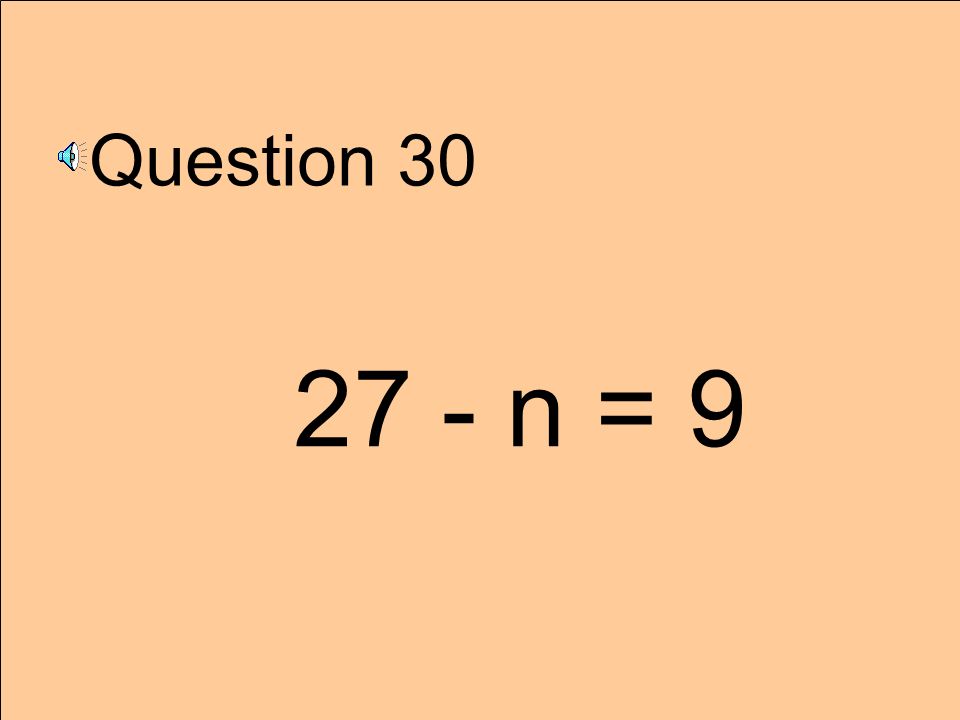Question n = 9