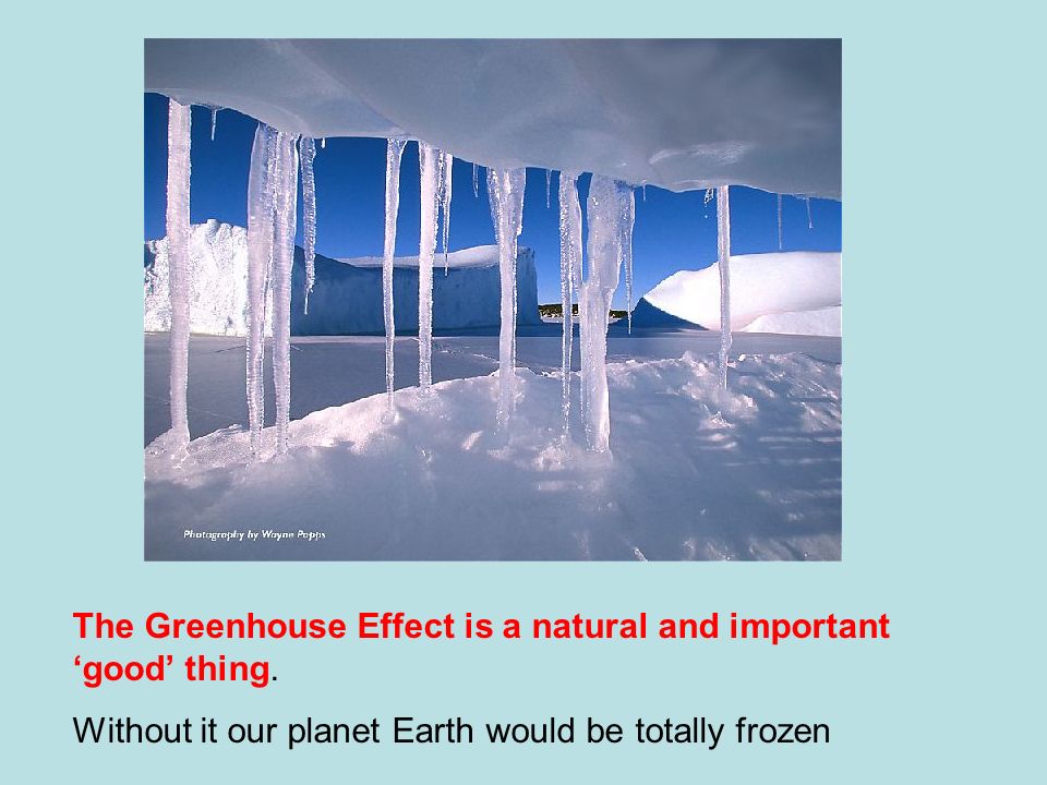 The Greenhouse Effect is a natural and important ‘good’ thing.