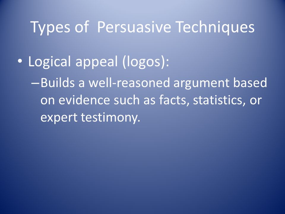 Types of Persuasive Techniques