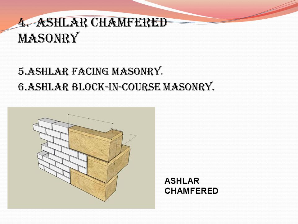 4. ASHLAR CHAMFERED MASONRY