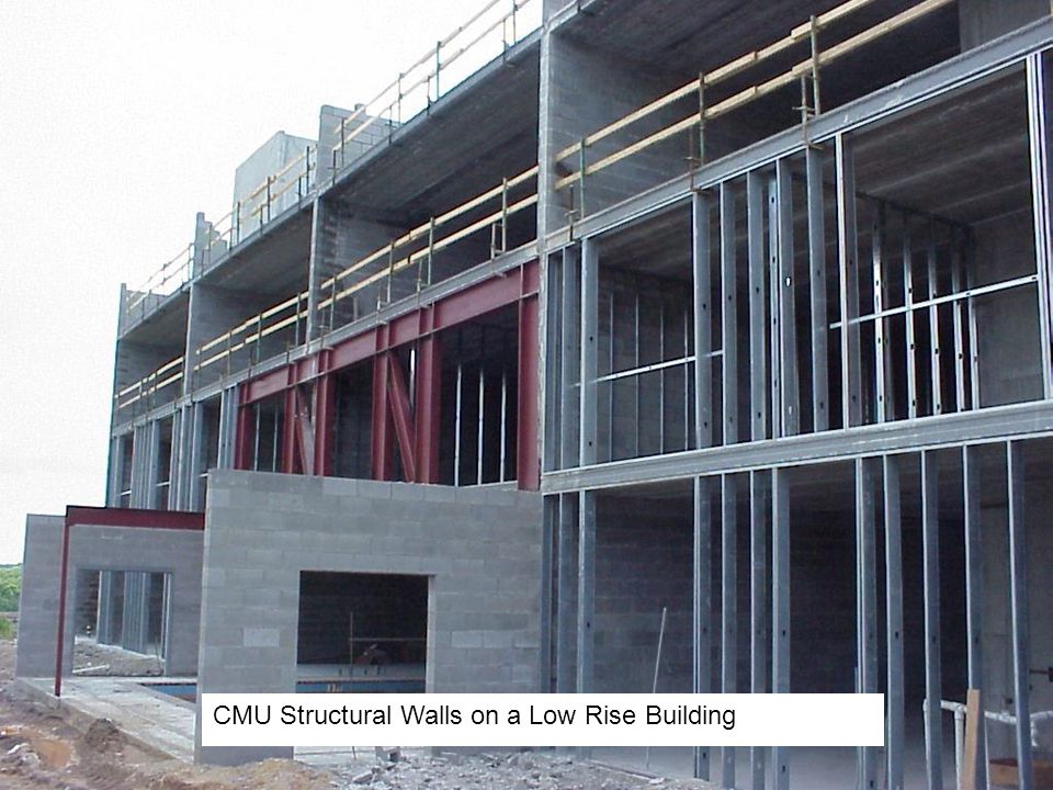 CMU Structural Walls on a Low Rise Building