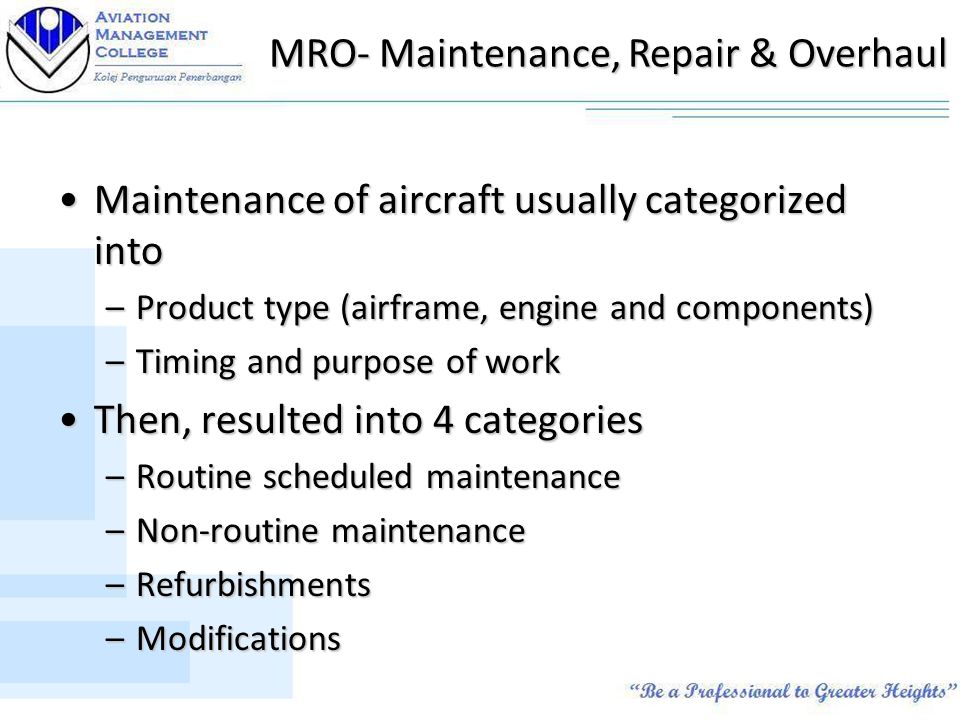 categorized,diminishes mro- maintenance, repair & overhaul