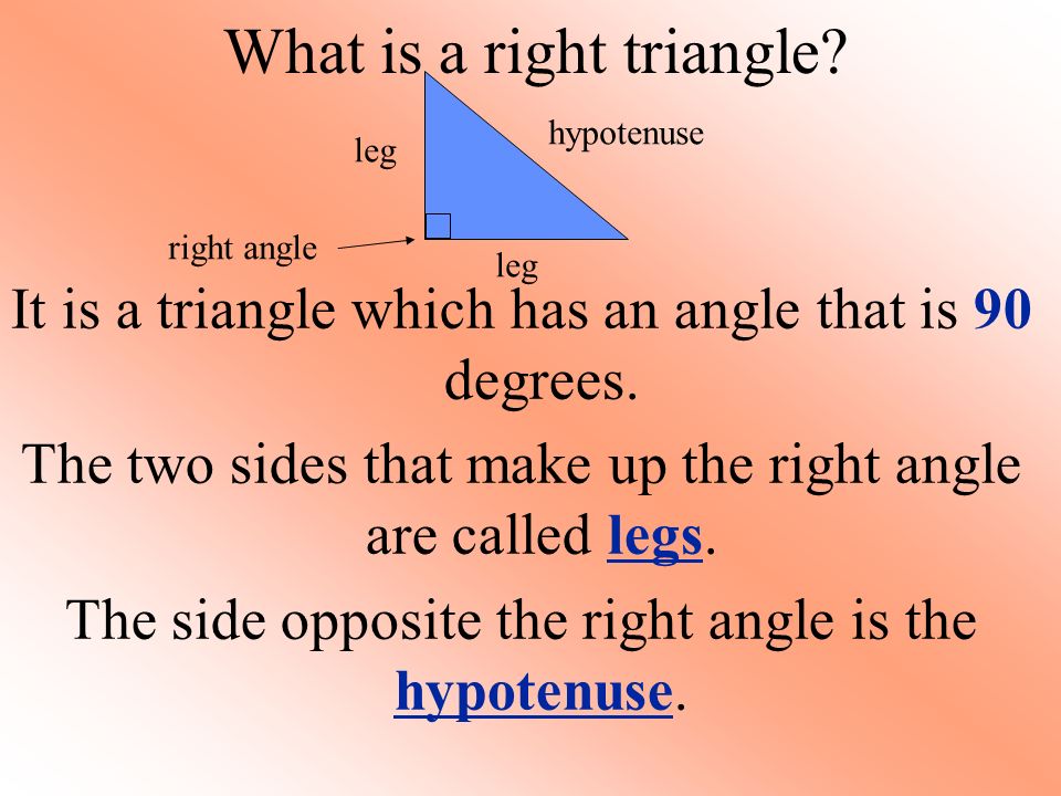 What is a right triangle