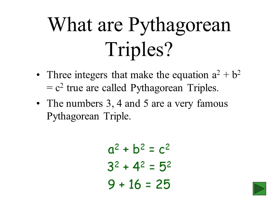 What are Pythagorean Triples