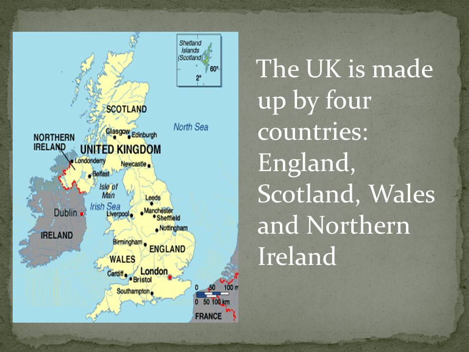 The UK is made up by four countries: England, Scotland, Wales and Northern Ireland