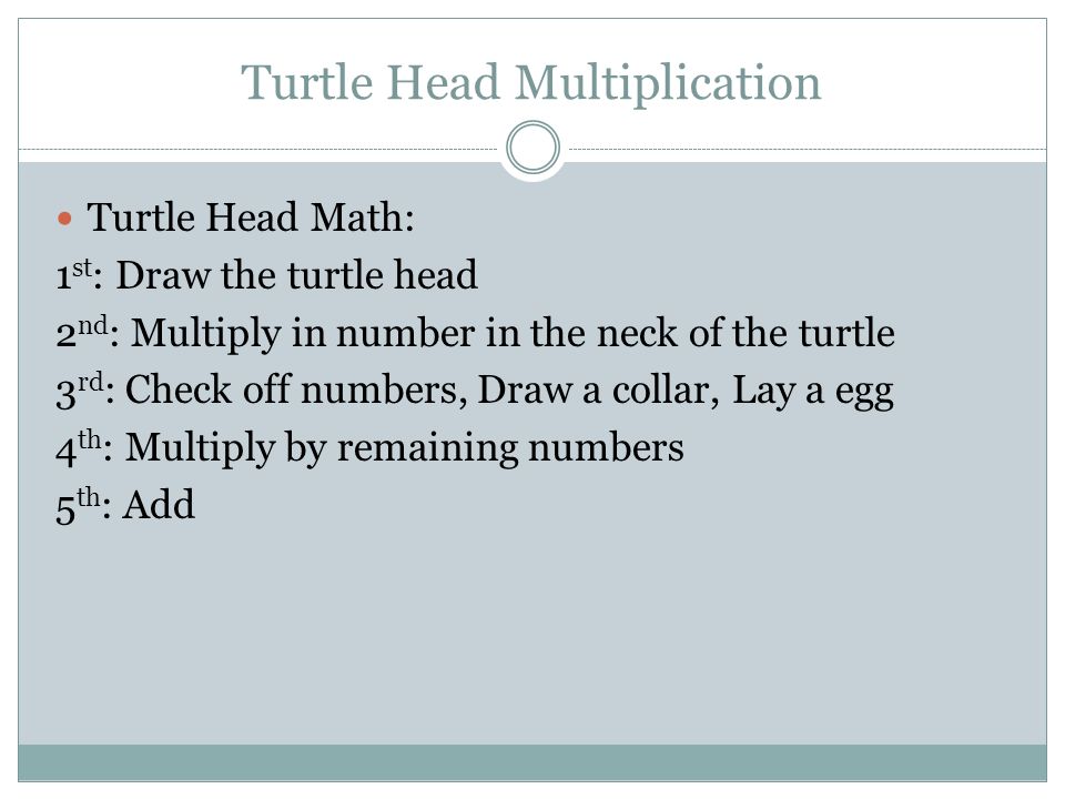 Turtle Head Multiplication