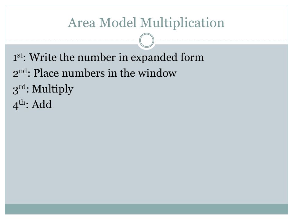 Area Model Multiplication