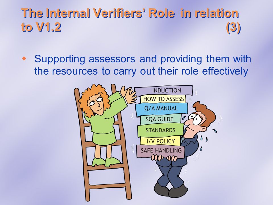 The Internal Verifiers’ Role in relation to V1.2 (3)