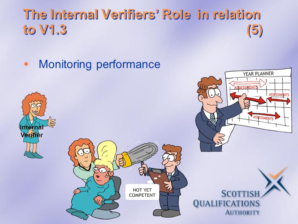 The Internal Verifiers’ Role in relation to V1.3 (5)