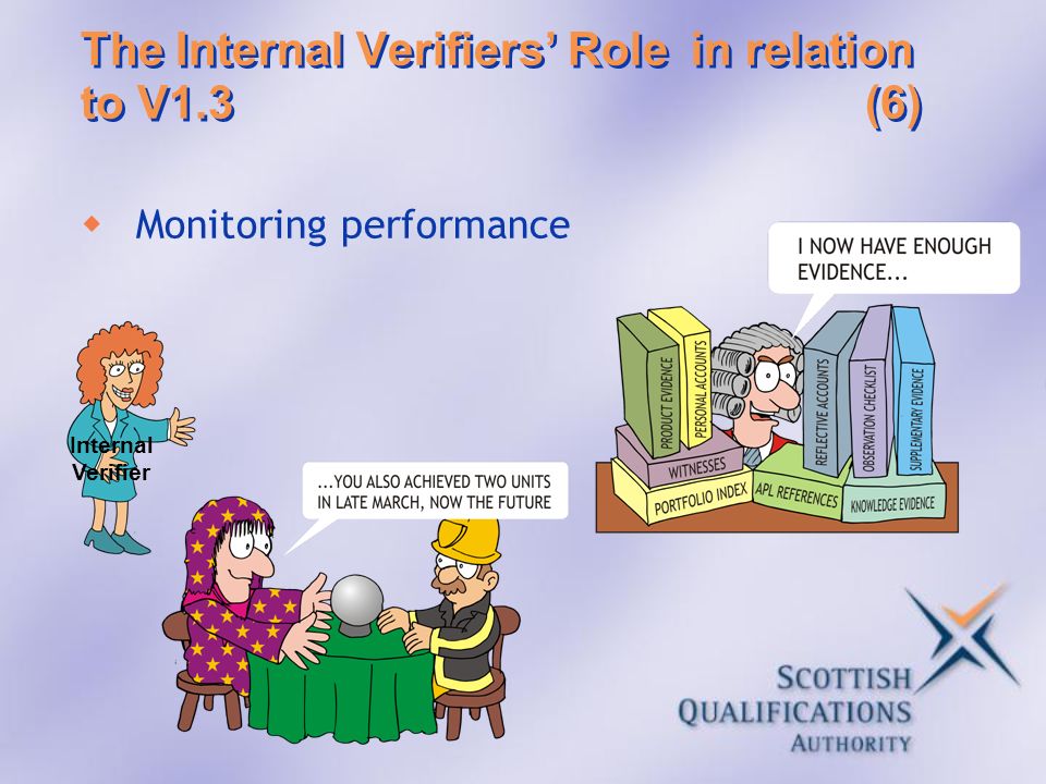 The Internal Verifiers’ Role in relation to V1.3 (6)